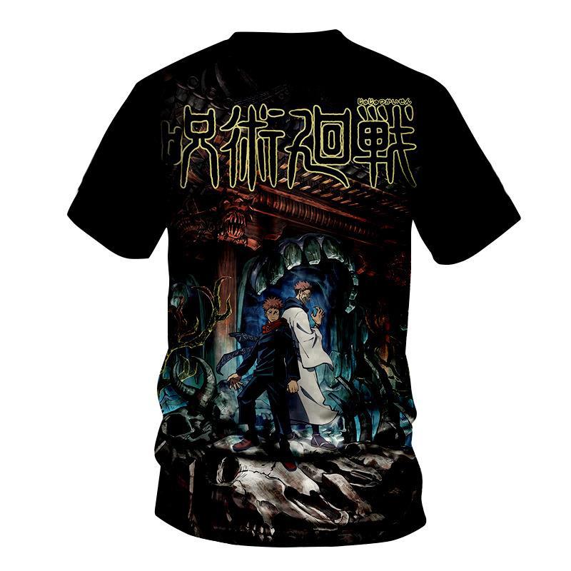 Летняя новая модная мужская футболка с принтом аниме-элементов и цифровой печатью Spell Battle Series