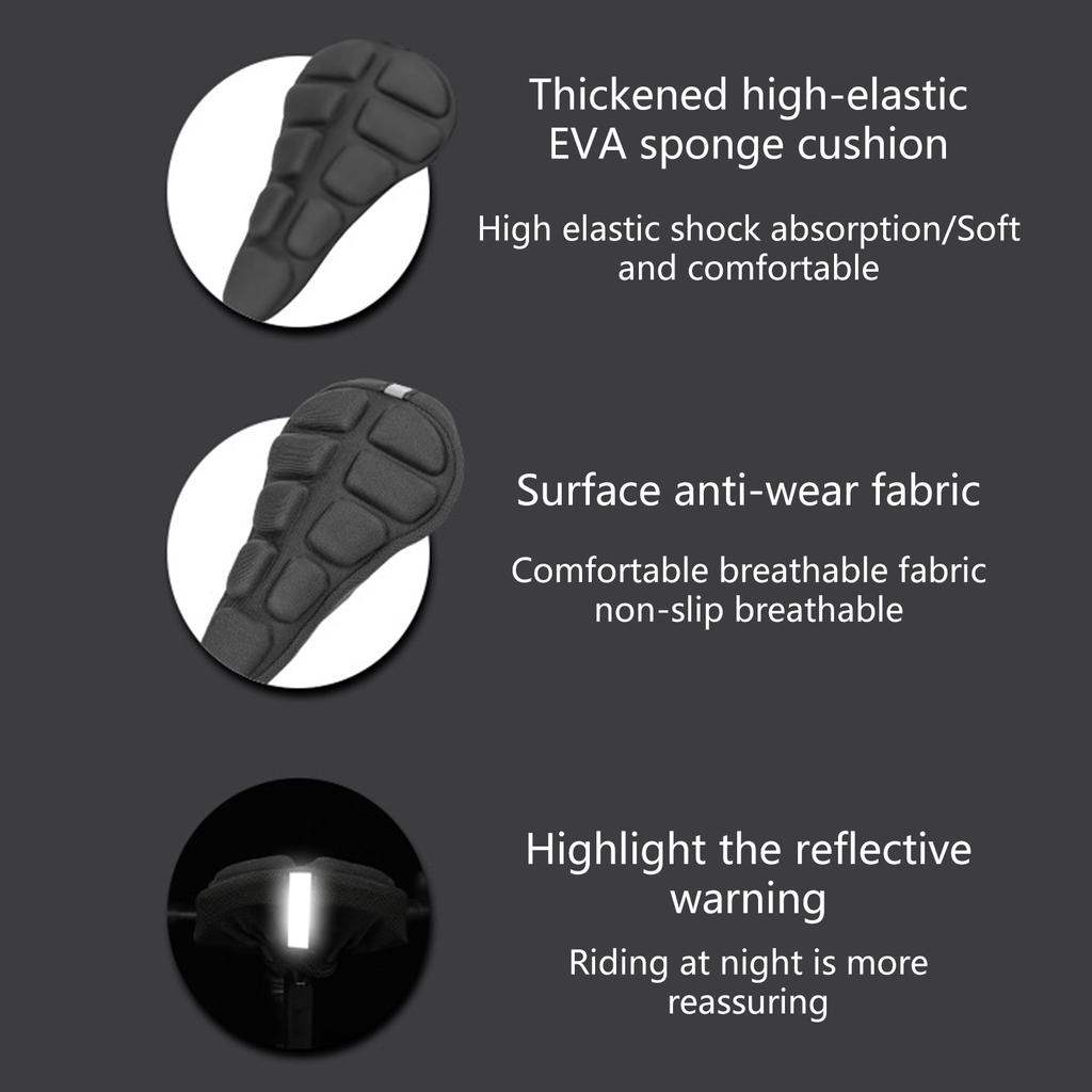 Bike Seat Cushion Covers Breathable EVA Padded Bike Seat Cover Bike Saddle Pad Shockproof Cover for Mountain Road Bike