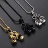 Fashion Stainless Steel Gold Silver Balck Necklace Chain Choker Boxing Glove Pendant