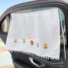 UV Protection Flower Car Blackout Curtain Car Curtain Car Bear Sliding Curtain  Car Window