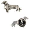 Dachshund  - Silver-plated dog brooch, elegant pin, jacket lapel decoration by Art-Dog brand