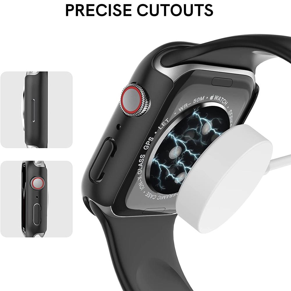 Чехол для Apple Watch Case 6 se 4 3 44мм 40мм 42мм 38мм Аксессуары Защитная пленка для экрана из ПК Бампер iWatch series 7 8 41мм 45мм Чехол