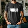 New Summer 100 Cotton Focus TShirt Focus Visual Ghost Letter Minimalist Cool Street Style Oversized Breathable Short Sleeve