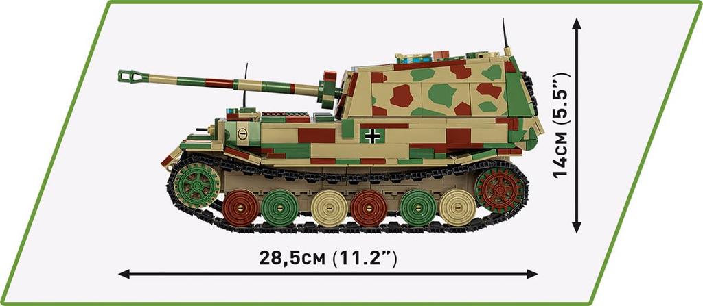 COBI 2582 Истребитель танков Тигр Элефант HC Вторая мировая война 1:28 Кирпичный Модель Танка 1252шт