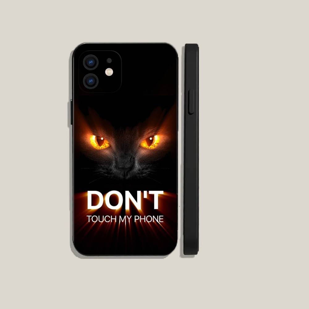 Не трогай мой чехол для телефона для iPhone 16, 15, 14, 13, 12, 11, Plus, Pro Max, XS, X, XR, SE, Mini, 8, 7, мягкий силиконовый черный чехол