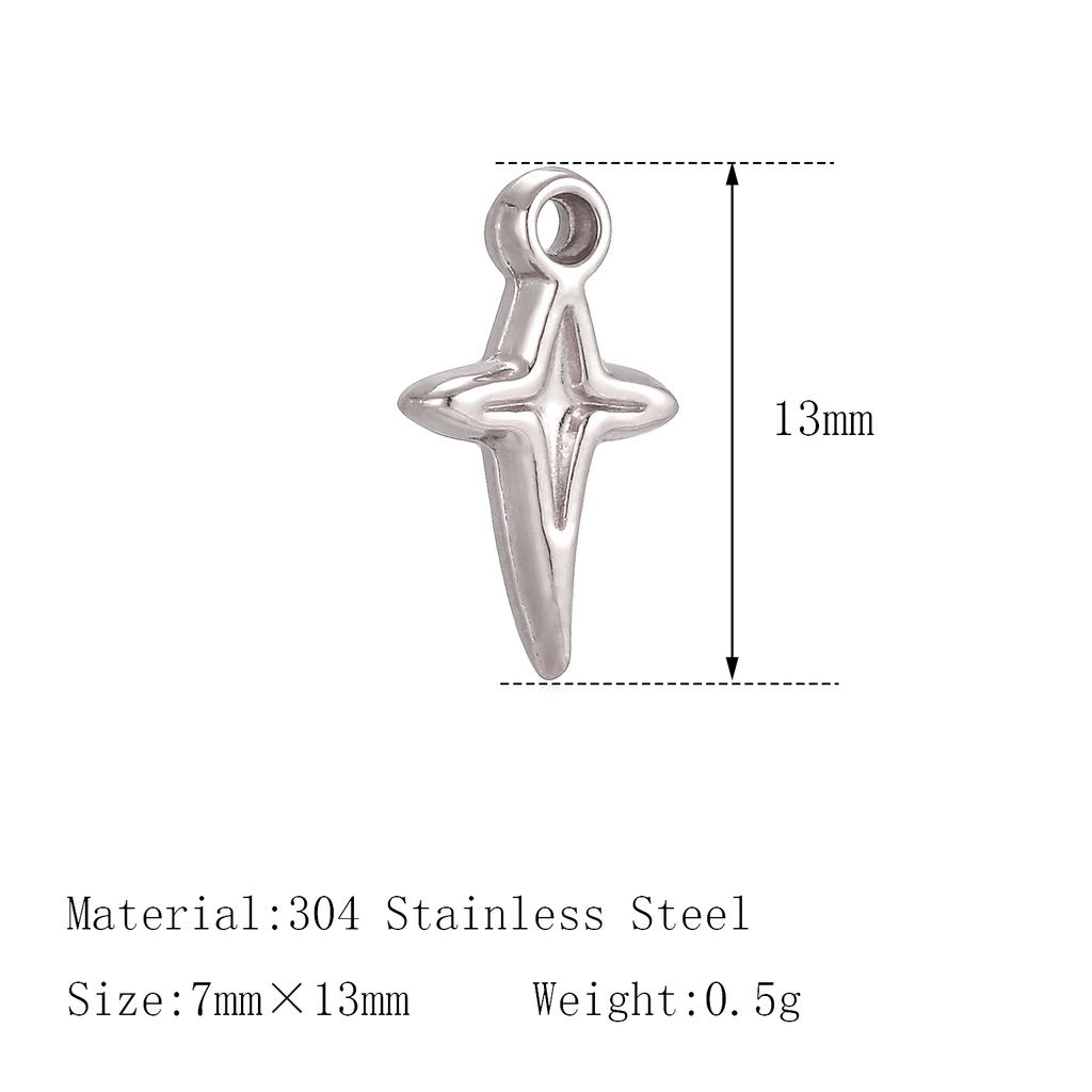 3Pcs Pet Dog Claw/Compass North Star/Sea Wave/Cat's Paw Charms Stainless Small Pendants for Necklace Bracelet DIY Jewelry Making