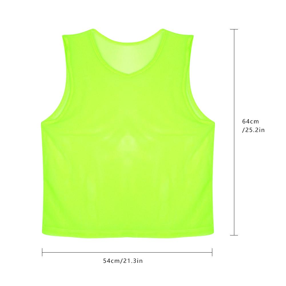 12 Pack Mesh Scrimmage Training Vests Football Vest Breathable Adults Jerseys Bibs