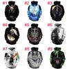 Galaxy Space 3d Wolf Graphics Sweatshirt Jacket Pullover Hoodie Unisex Sweater