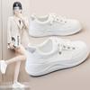 G2-5 New White Shoes Women's  Summer Breathable Mesh Shoes Thick Bottom Hight Increasing Board Shoes Women's Shoes Mesh Students