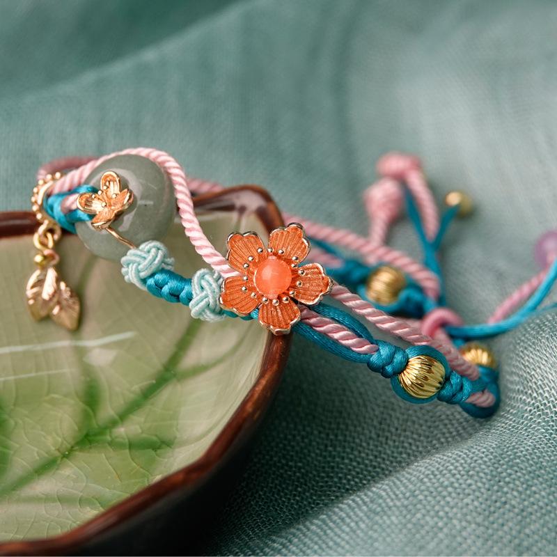 Браслет ручной работы Цветная простая ручная веревка Этнический стиль Браслет ручной работы для женщин