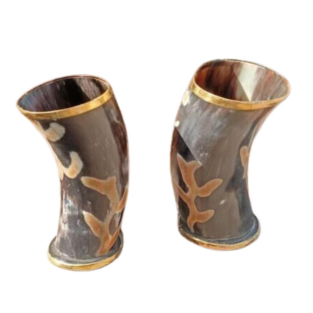 2 шт. персонализированные пользовательские кружки для питья в стиле викингов из бычьего рога, натуральные рождественские подарки