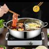 28-36cm Twin Divided Hot Pot Thicken Stainless Steel Pot  Gas Induction Cooker