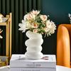 1PC Plastic Spiral White Vase Nordic Creative Flower Arrangement Container For Kitchen Living Bedroom Home Decoration Ornament