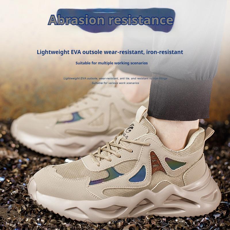 Safety Shoes Men Anti-Smash Anti-Puncture Work Shoes Fashion Men Sport Shoes Security Protective Boots Men Steel Toe Work Boots