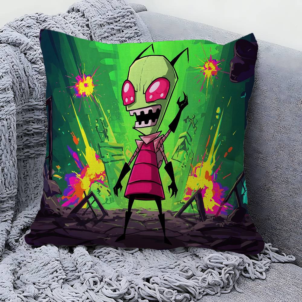 LInvader Zim Cartoon Lucky Dragon pillow cover sofa cushion cover home room decoration children gift