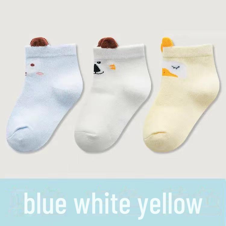 Хлопковые детские носки с рисунком на 1-3 года - весна и лето, средняя длина