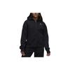 Brooklyn Solid Color Hooded Jacket With Fleece Lining And Zipper Women Outerwear Black FD7866-010