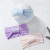 New Nylon Elastic Baby Headband, Cute Solid Color Jacquard Knotted Children's Headscarf, Thin Baby Hair Accessories