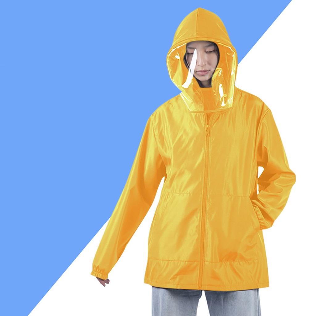 Men Women Hooded Isolation Protective Clothing Droplet Color Coat Raincoat