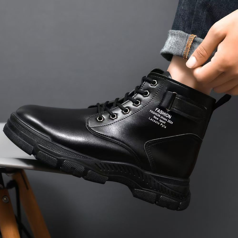 Martin Boots New Autumn and Winter High-top Casual Leather Shoes Versatile Handsome Trendy Men's Shoes