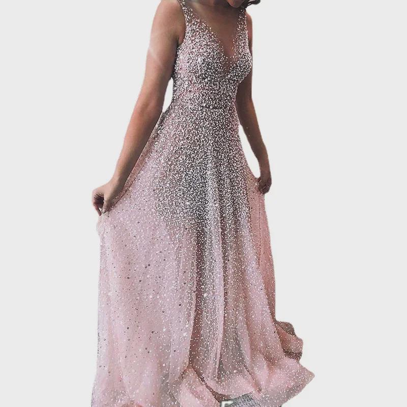 2025 Весна/Лето 2025 Сверкающее вечернее длинное платье
