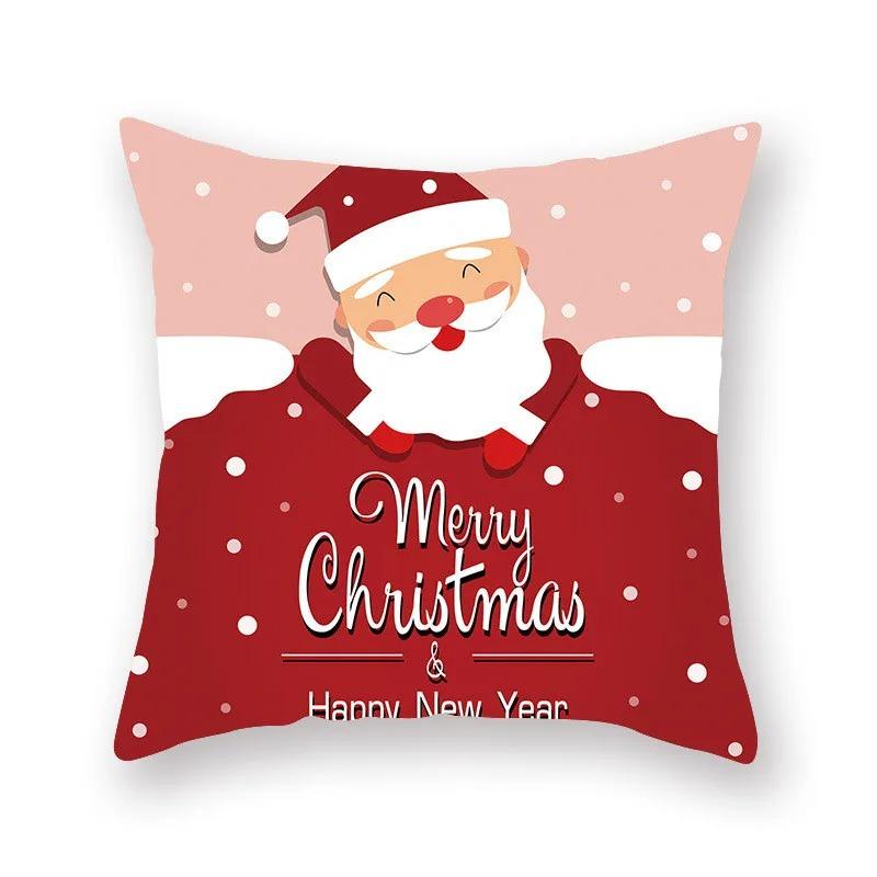Christmas Themed Pillowcases Car Accessories Office Santa Claus Living Room Sofa Home Pillowcases