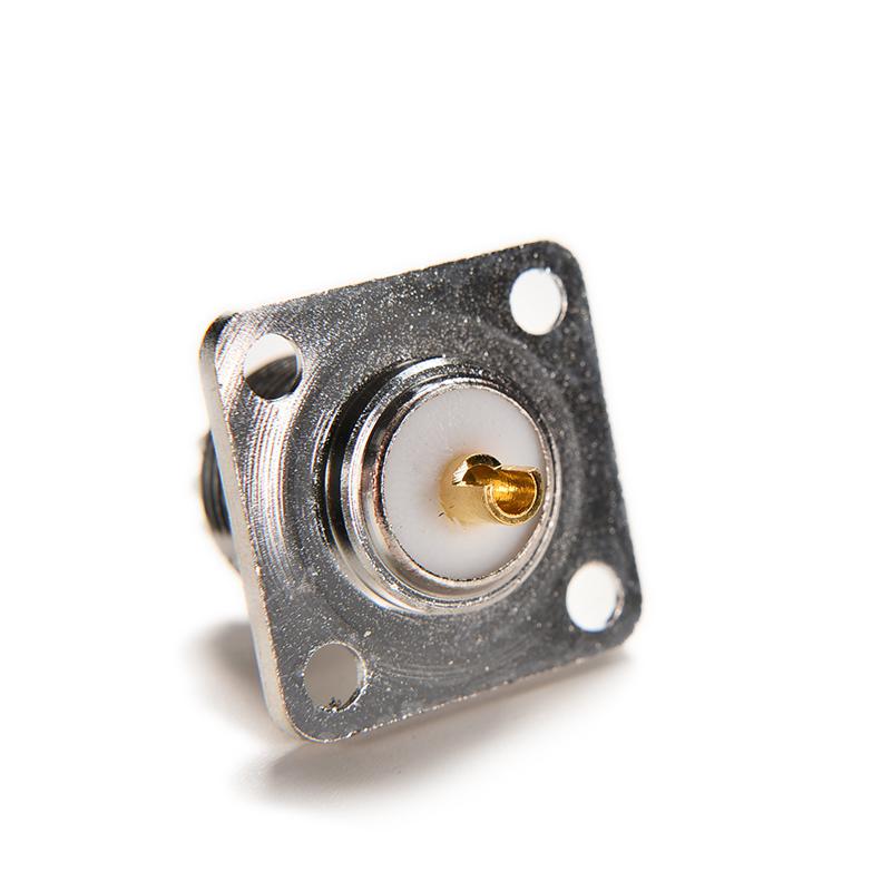 1Pc SO239 UHF Female Jack 4-hole 25mm Female Jack Socket Chassis Panel Mount Connector 4hole Flange Coax Adapter Fast Delivery