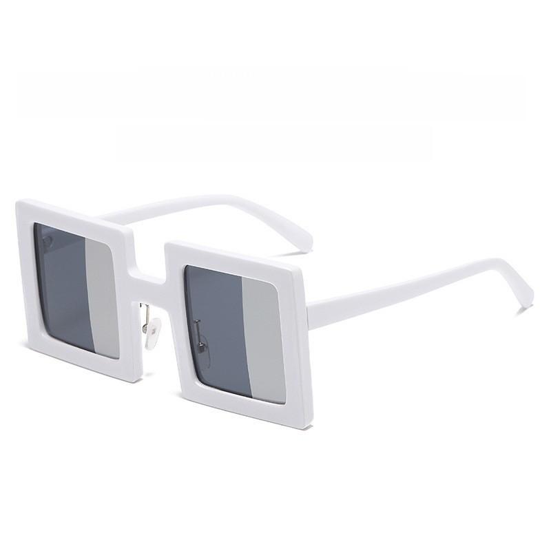 Modern Square Eyewear With Pc Frame And Colorful Silver Lenses For Casual Wear And Driving