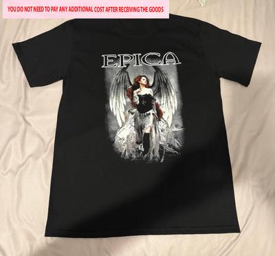 Вдохновленная группа Epica Футболка OMEGA Хлопок Черный S-5XL SN249 Унисекс Футболка