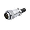WEIPU WS24 TQ+ZQ WS24 Metal IP65 Waterproof Electrical Wire Cable Connector M24 2 3 4 9 10 12 19 Pin Industrial Outdoor Adapter