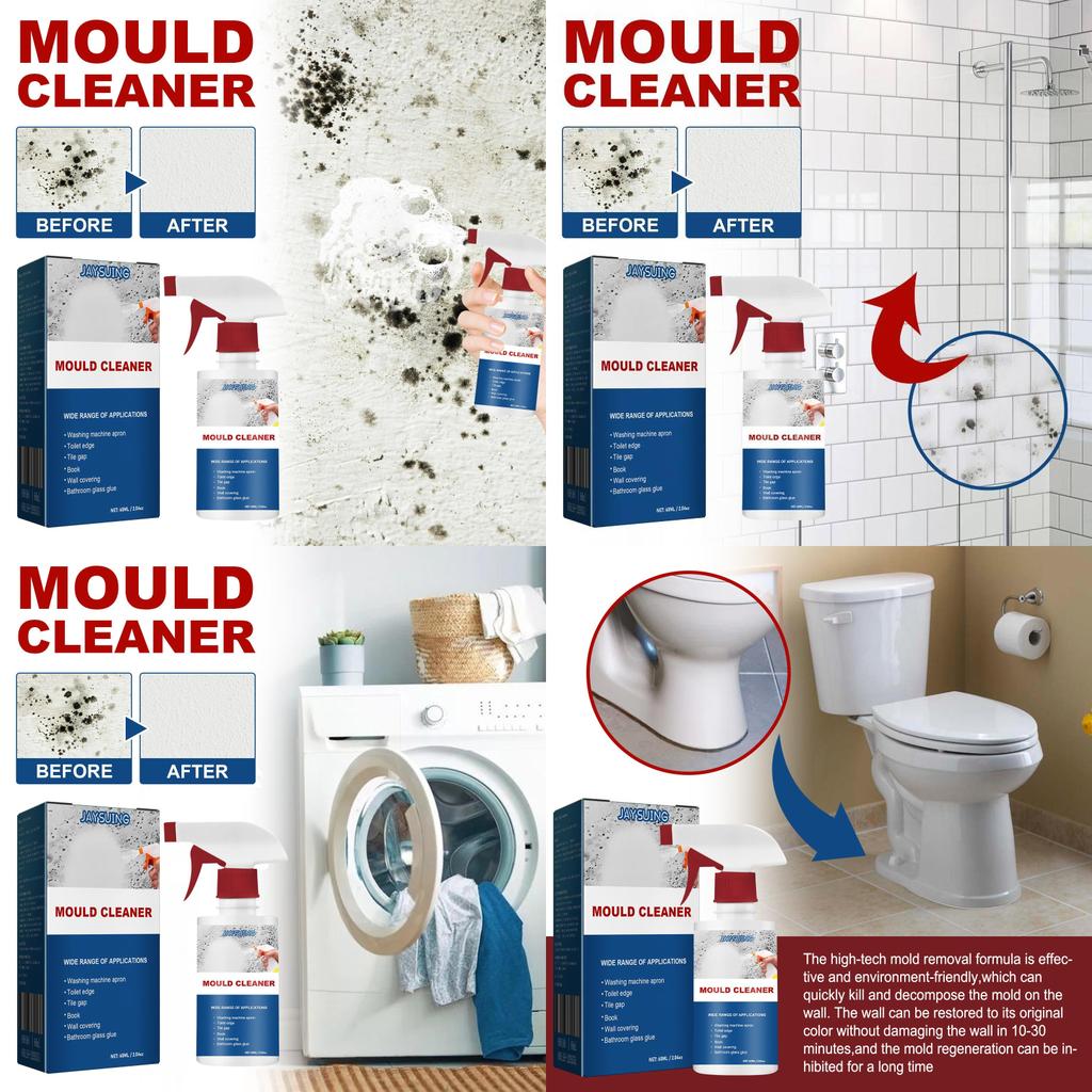 Мощный спрей для удаления плесени для потолков и плитки в ванной комнате Многофункциональное чистящее средство 60 мл