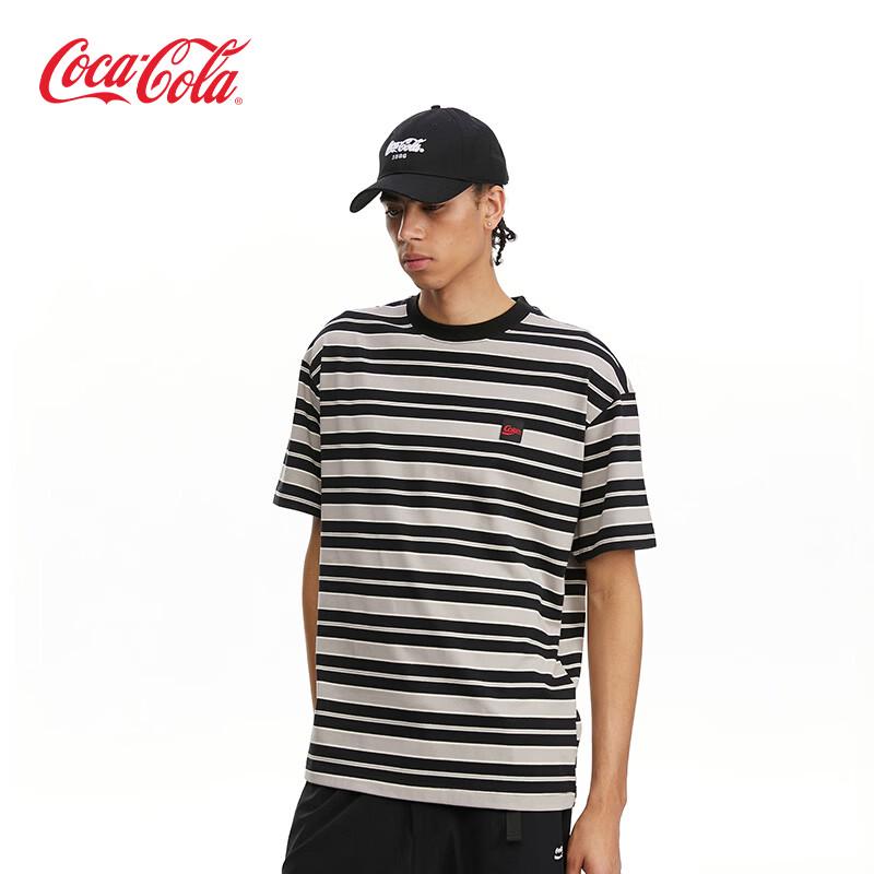 Хлопковая футболка с коротким рукавом в полоску Coca-Cola