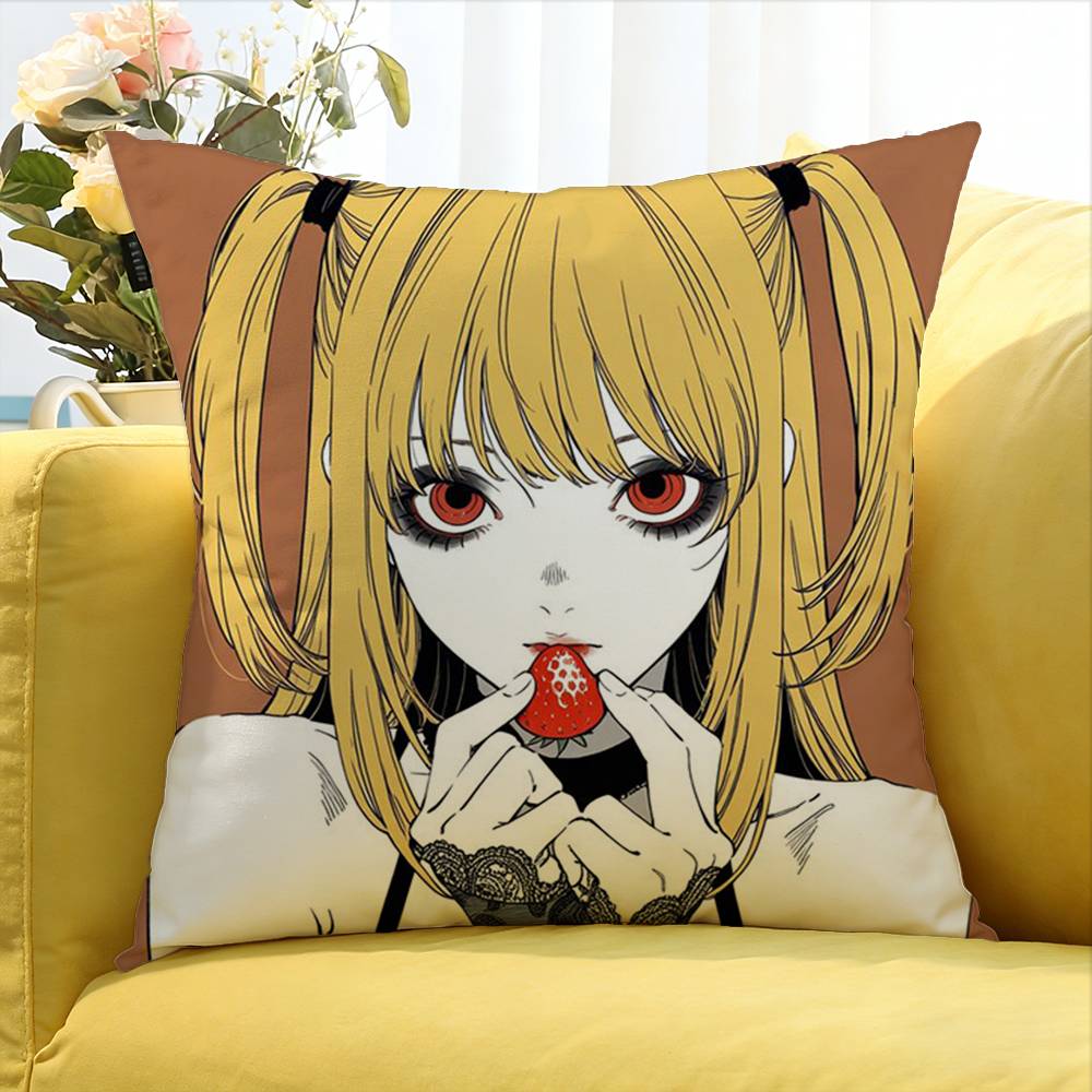 Misa Amane Comic Character World Various Sizes Square Pillow Case For Car Home Bedchamber Decor
