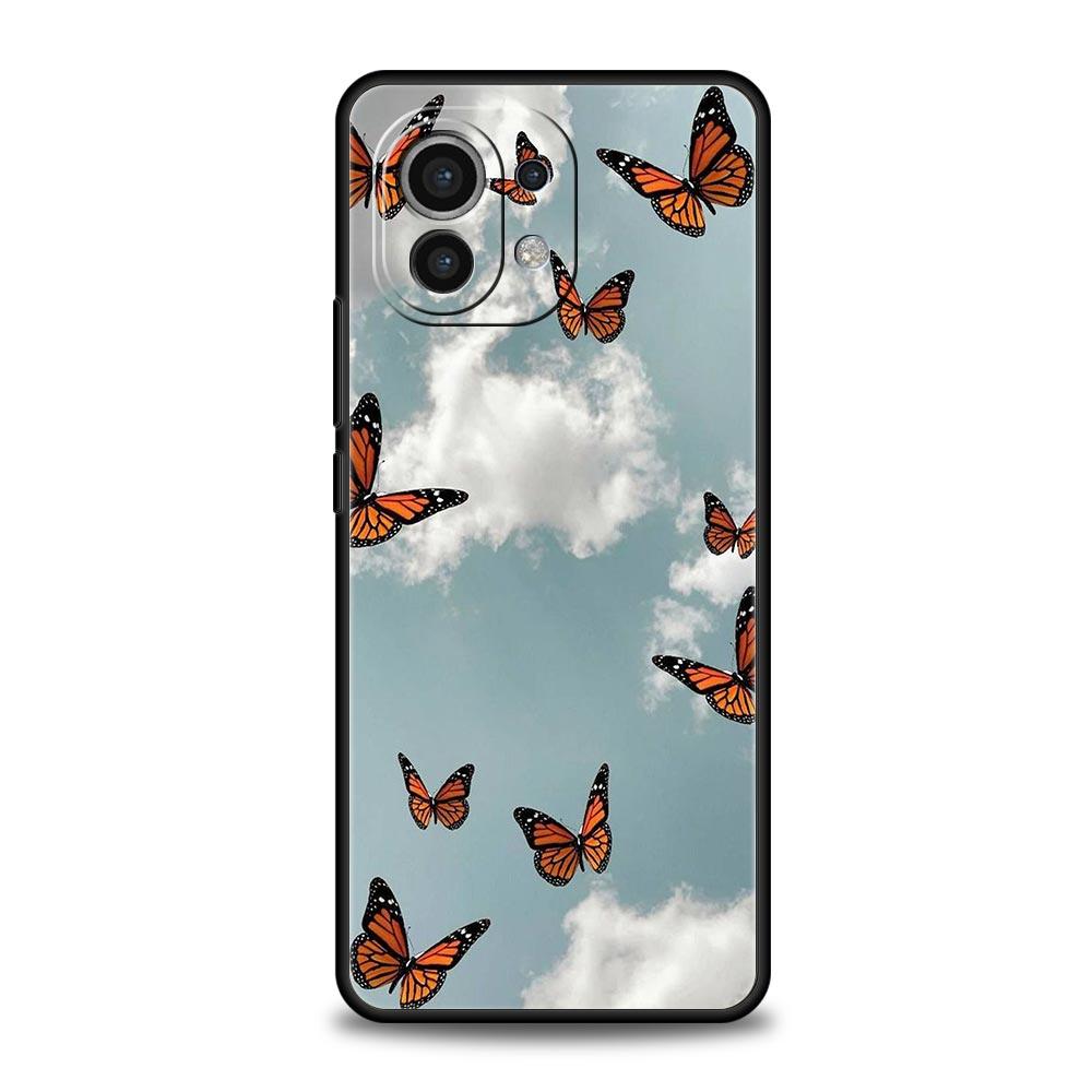 Чехол для телефона Xiaomi Poco X4 X3 NFC F3 F4 M3 M4 Mi Note 12T 10 11 Ultra 11T 13 Pro 10T 12 Lite 9T 5G Мягкий чехол-бабочка