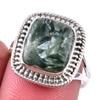 Natural Seraphinite Gemstone 925 Solid Sterling Silver Jewelry Ring Size 7 f9P03