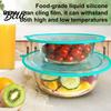 Food Protector Silicone Bowl Cover Reusable Multi-Size Storage Lids Set Dishwasher Covers for Kitchen Picnic Safe Eco-Friendly Fresh Bowls Cups Mugs