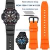 16-мм смоляной ремешок для часов Casio MCW-100H/110H W-S220 HDD-S100 Серии | Запасной ремешок 5434 | Прочный мягкий силиконовый браслет