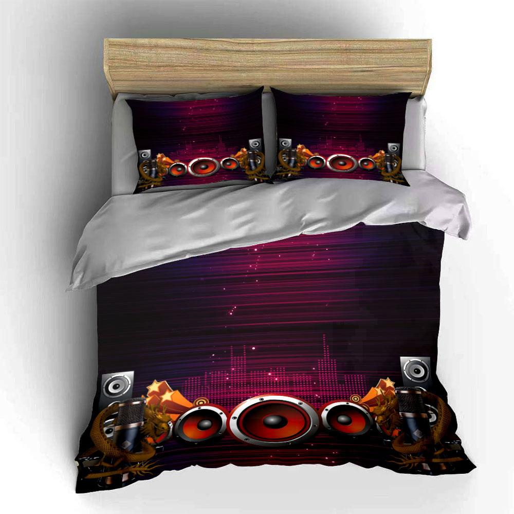Fiery audio dragons' symphony Bedding sets Duvet covers Pillowcases(1* Duvet Cover 2* Pillowcases without duvet insert)