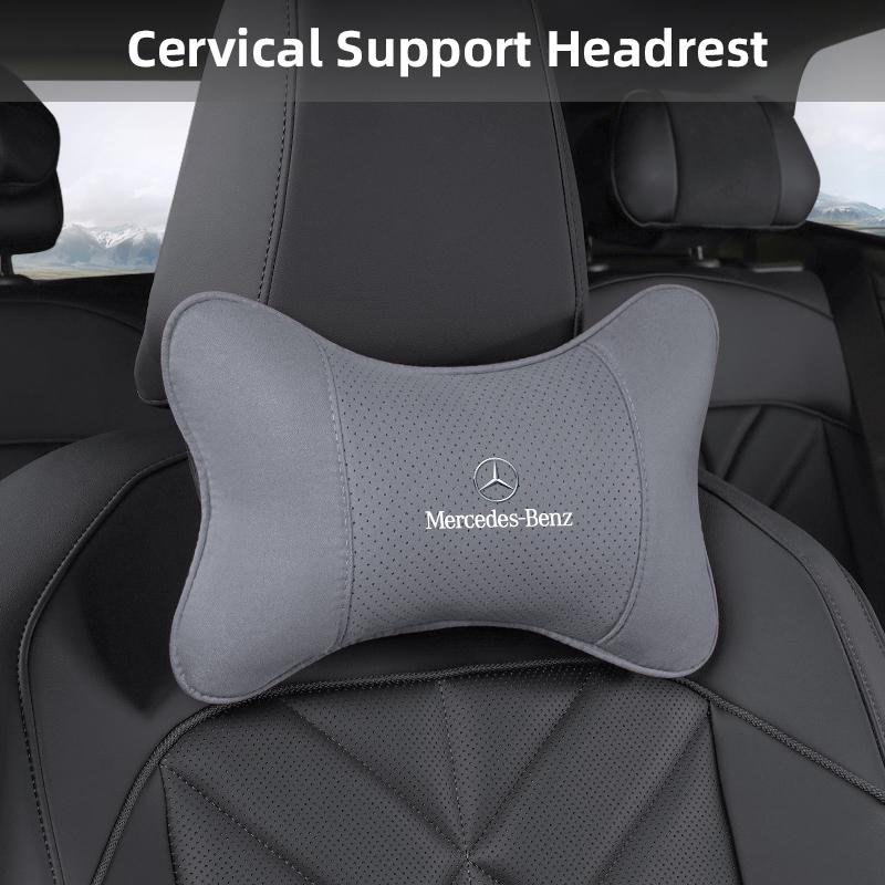 VRN2 1Pcs Car Seat Headrest Neck Pillow Head Support Cushion For Mercedes Benz AMG E S C A Class GLE GLC GLA CLA W206 W204 W205 W211