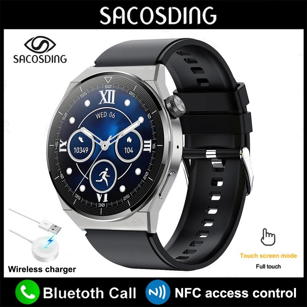 SACOSDING NFC Смарт-часы для мужчин GT3 Pro AMOLED 390*390 HD экран сердечного ритма Bluetooth вызов IP68 водонепроницаемые умные часы для Huawei Xiaomi