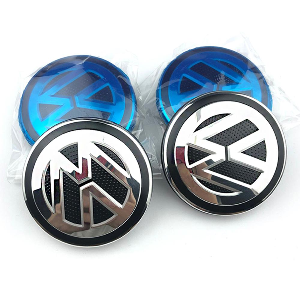 EPYFH1 NN-4pcs Wheel Center Hub Caps 55mm 56mm 65mm 70mm 76mm wheel cover For VW Polo Golf 4 5 6 7 Touran CC Passat B6 B7 accessories