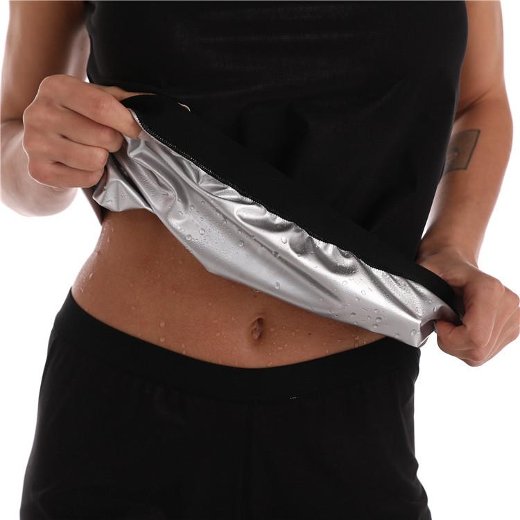 Женский спортивный утягивающий корсет для фитнеса и бега, корсет для живота с серебряным покрытием, женская майка, корсет для тела
