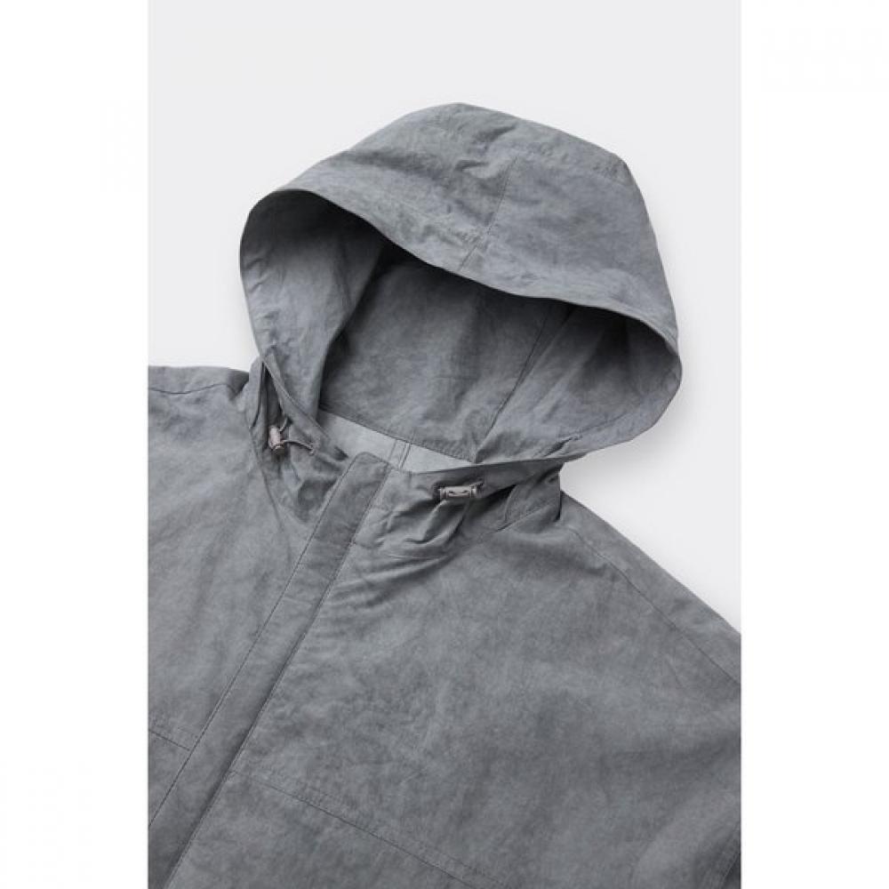 Customellow Hooded Jacket Dark Grey Fabric C9uam26112gyd