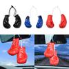Mini Boxing Gloves Auto Pendants for Rear View Mirror Hanger Decoration Car Styling Hanging Accessories Ornament 1Pair