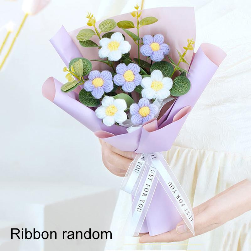 Вязаный крючком цветок-пух ручной работы своими руками на День святого Валентина День матери реквизит для фотосъемки искусственный