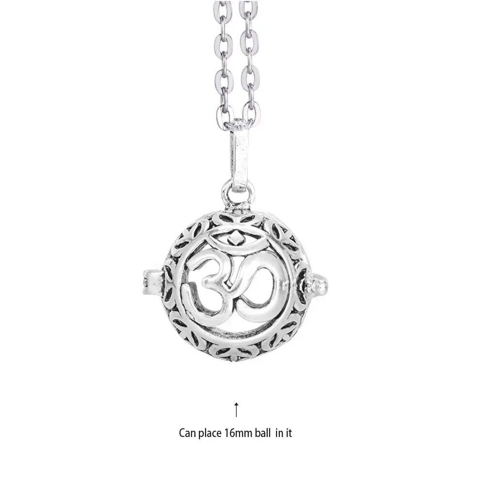 Музыкальный колокольчик Мексиканский шар ангела, медальон, ожерелье, антикварное винтажное ожерелье для беременных, диффузор эфирного масла, ожерелье для ароматерапии