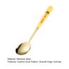 1/6Pcs Dessert Spoon No Burr Heat Insulation Stainless Steel Cartoon Duck Anti-slip Mixing Scoop