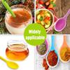 6 штук Маленькие разноцветные силиконовые ложки Антипригарная кухонная ложка Силиконовая ложка для подачи Перемешивающая ложка для кухни Приготовления выпечки Перемешивания смешивания