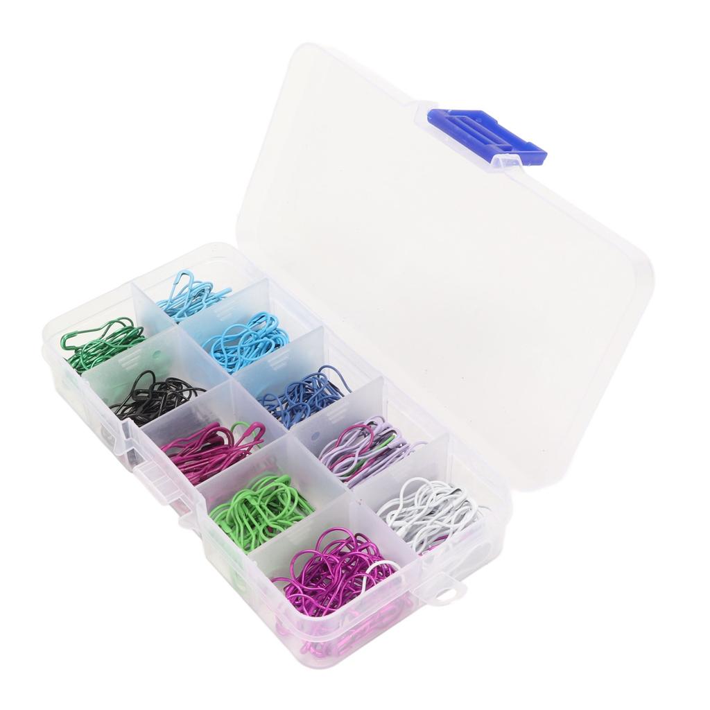 300pcs Safety Bulb Pins Rust Prevention Colored Iron Stitch Markers Crochet Markers with Plastic