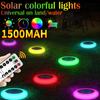 1500 мАч многоцветный автоматически изменяющийся солнечный уличный наземный светильник водонепроницаемый садовый светильник для сада, двора, патио, газона, бассейна, украшения